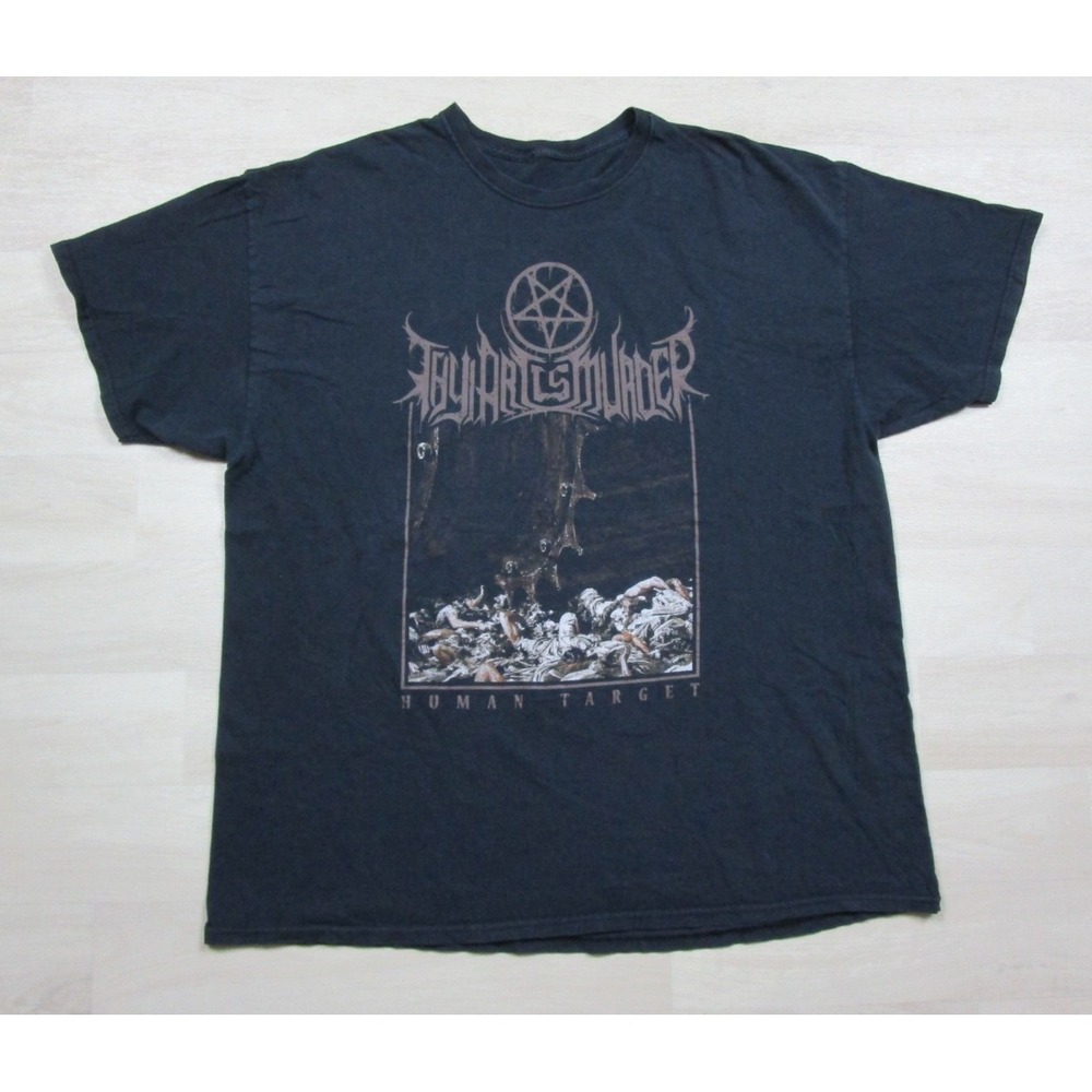 Thy Art Is Murder "Human‎ Target" T-shirt (XL) Deathcore Death Metal Band